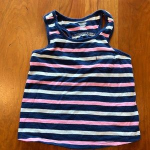 BOGO navy, pink, and white striped racer back tank
